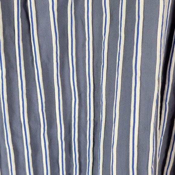 Tibi Classic Cami blue white stripe textured spaghetti strap cami top - Picture 9 of 14